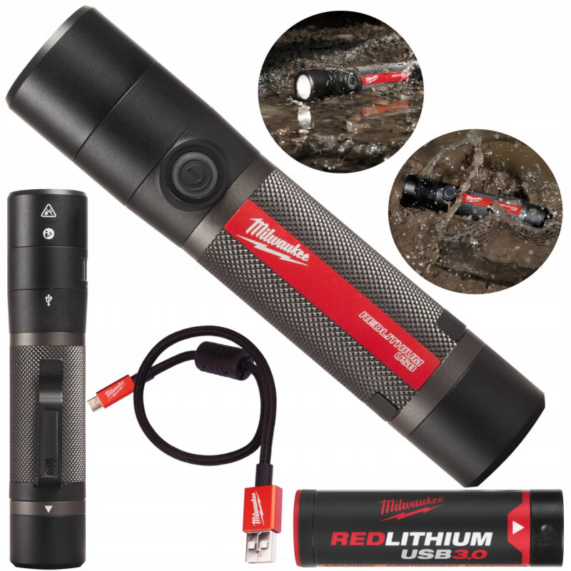 Latarka L4FMLED301 USB RE.800L FIX.FLASHLT. XXX MILWAUKEE