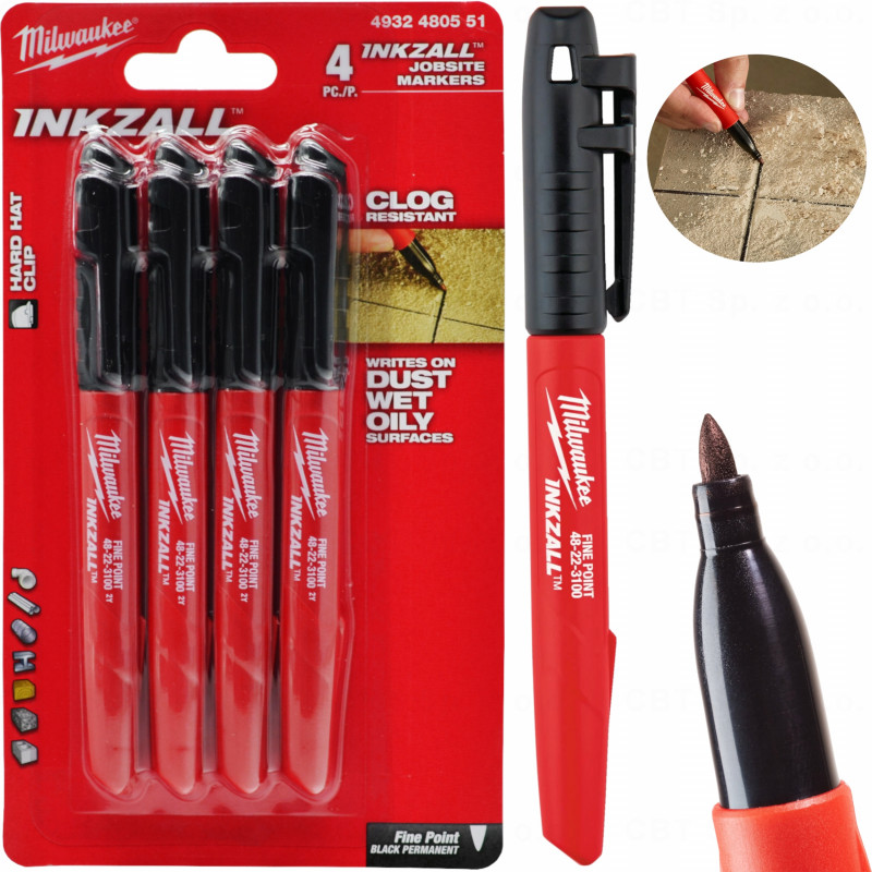 Zestaw markerów ze standardową końcówką 48223100 PROMO MILWAUKEE