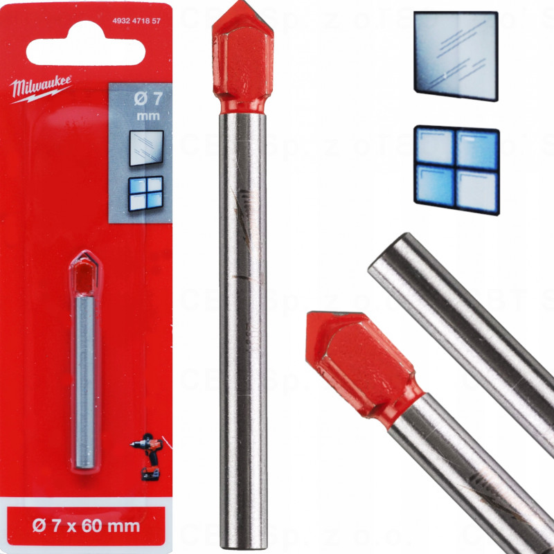 Wiertło do szkła/ceramiki  7x60 mm MILWAUKEE