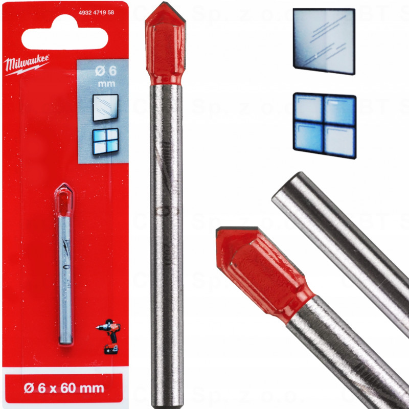 Wiertło do szkła/ceramiki  6x60 mm MILWAUKEE