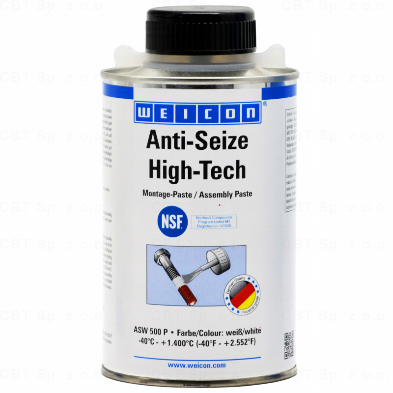 Pasta montażowa bezmetaliczna NSF AntiSeize HighTech, puszka z pędzelkiem 500 g WEICON