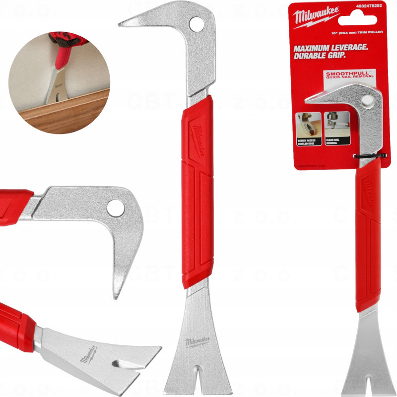 Łapka do usuwania gwoździ i listew przypodłogowych 25,4cm szeroka MILWAUKEE