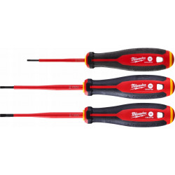 Zestaw wkrętaków VDE  7szt. (SL0,4X2,5X75, SL0,5X3X100, SL0,8X4X100, PH2 X100, PZ1 X80, PZ2 X100, te