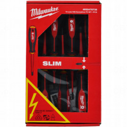 Zestaw wkrętaków VDE  7szt. (SL0,4X2,5X75, SL0,5X3X100, SL0,8X4X100, PH2 X100, PZ1 X80, PZ2 X100, te