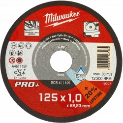 Tarcza do metalu płaska 125X1 PRO+ 10 szt. w metalowym opakowaniu MILWAUKEE