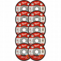 Tarcza do metalu płaska 125X1 PRO+ 10 szt. w metalowym opakowaniu MILWAUKEE