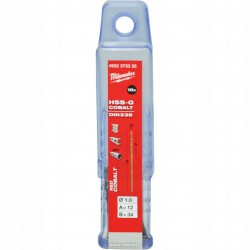 Wiertło do metalu HSSG RED COBALT fi 1,0 mm (10 sztuk) MILWAUKEE