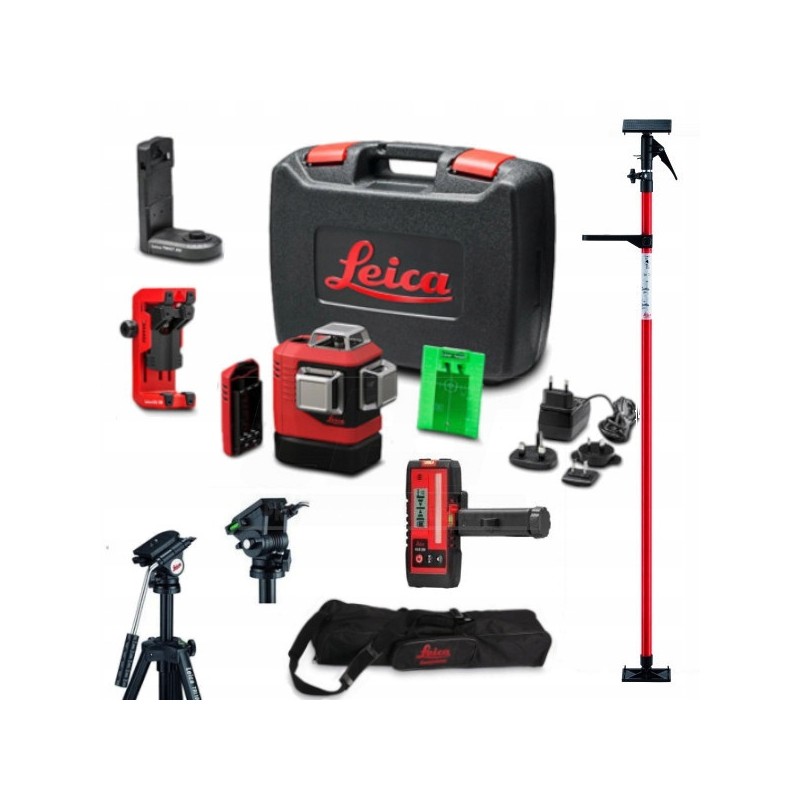 Laser krzyżowy  LINO L6G SET + statyw TRI100 + tyczka CLR290 +detektor RGR200 LEICA