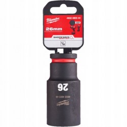 Nasadka udarowa 1/2" HEX 26 mm długa MILWAUKEE