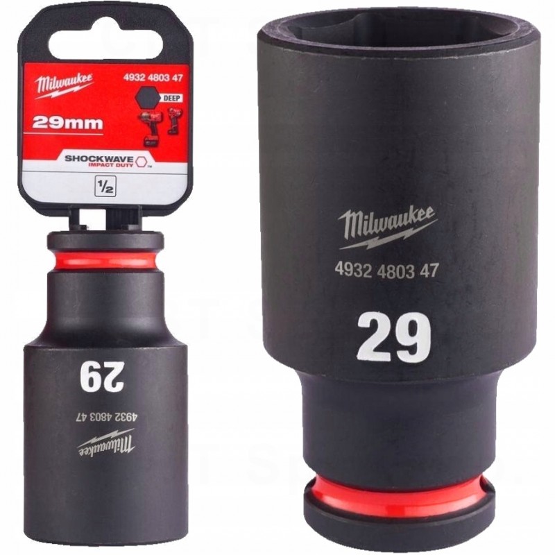 Nasadka udarowa 1/2" HEX 29 mm długa MILWAUKEE