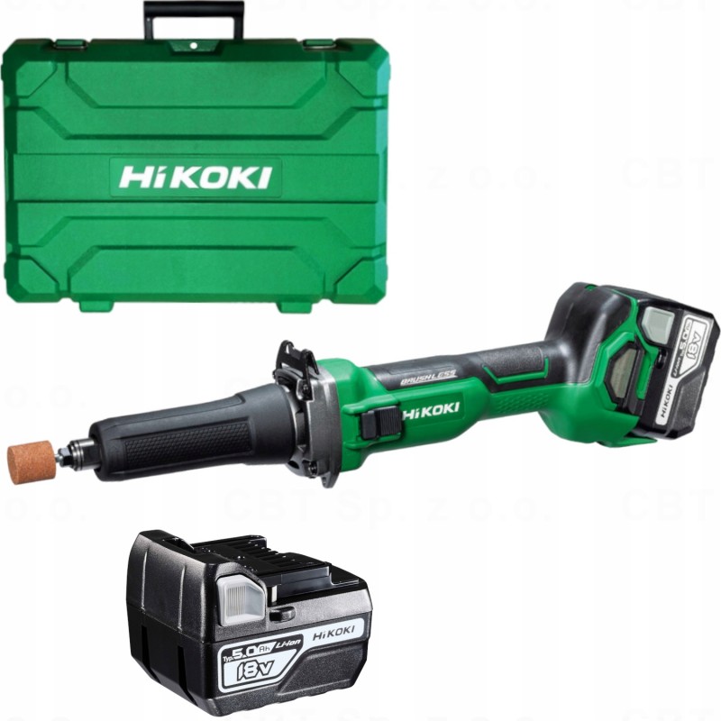 Szlifierka prosta akumulatorowa 18V, regulacja obrotów, walizka HIKOKI