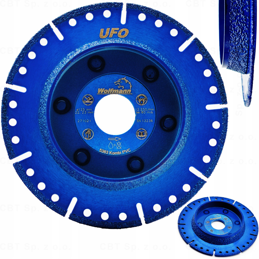 Tarcza do cięcia i fazowania rur PCV GVVGSP125 WOLFMANN