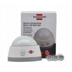 Lampka nocna LED na baterię NLB 02 BS z czujnikiem ruchu i wciskanym przełącznikiem 2 LED 60lm 3x