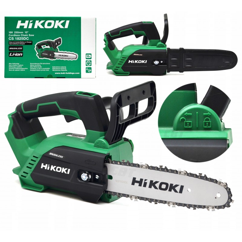 Piła łańcuchowa akumulatorowa 18V długość ostrza 250mm bez akumulatora HIKOKI