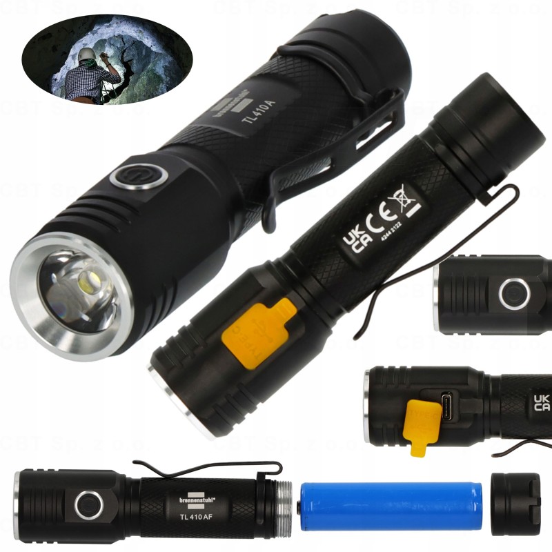 Latarka akumulatorowa LED LuxPremium TL 410 A, IP44, 400lm BRENNENSTUHL