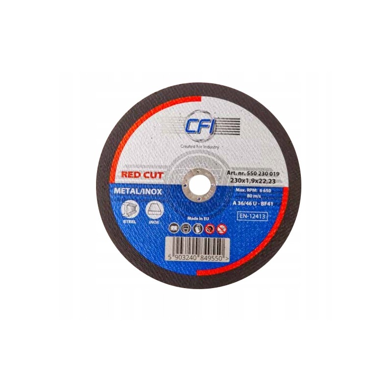 Tarcza do cięcia 230 x 1,9 mm RED CUT CFI