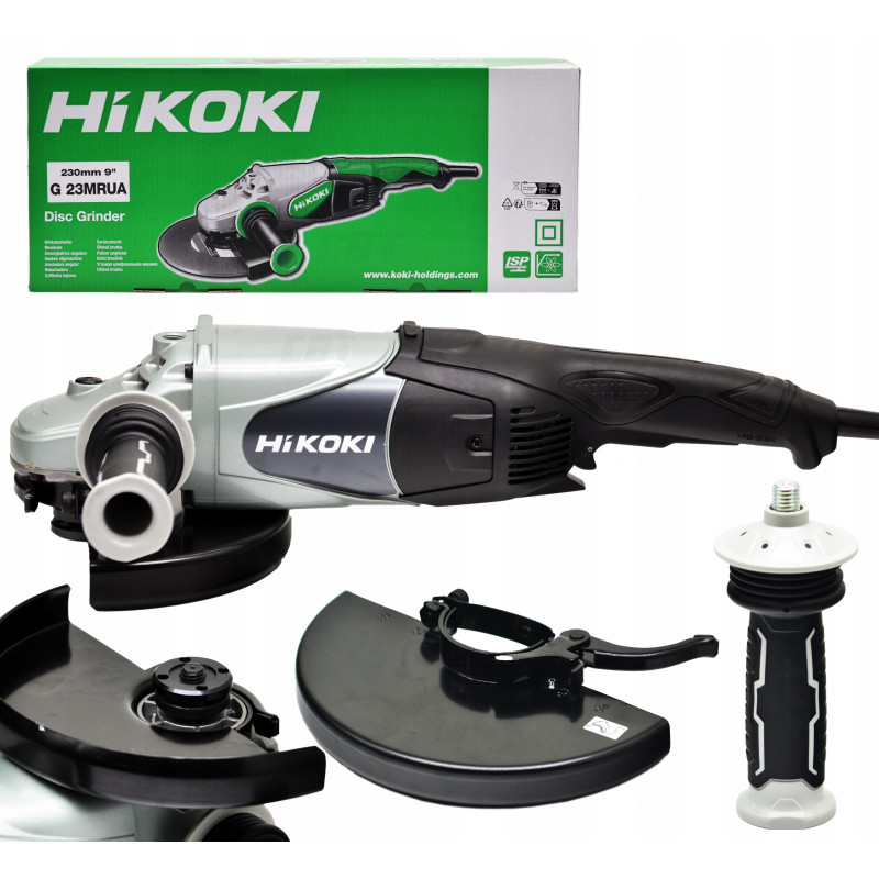 Szlifierka kątowa 230 mm, 2500 W, płynny start, RE-START Protection, aluminiowy korpus HIKOKI