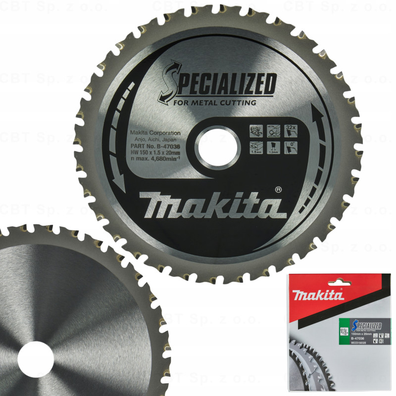 Tarcza tnąca Specialized T.C.T, 150 x 20 mm, 32 ZB-47036 MAKITA