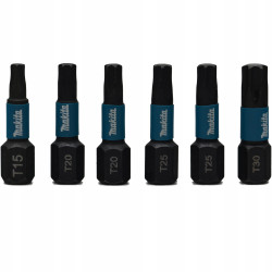 Zestaw bitów udarowych Makita PH, PZ, TX, nasadek magnetycznych i wierteł do metalu (33 sztuki) + uchwyty na bity