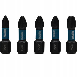 Zestaw bitów udarowych Makita PH, PZ, TX, nasadek magnetycznych i wierteł do metalu (33 sztuki) + uchwyty na bity