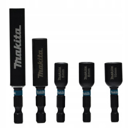 Zestaw bitów udarowych Makita PH, PZ, TX, nasadek magnetycznych i wierteł do metalu (33 sztuki) + uchwyty na bity