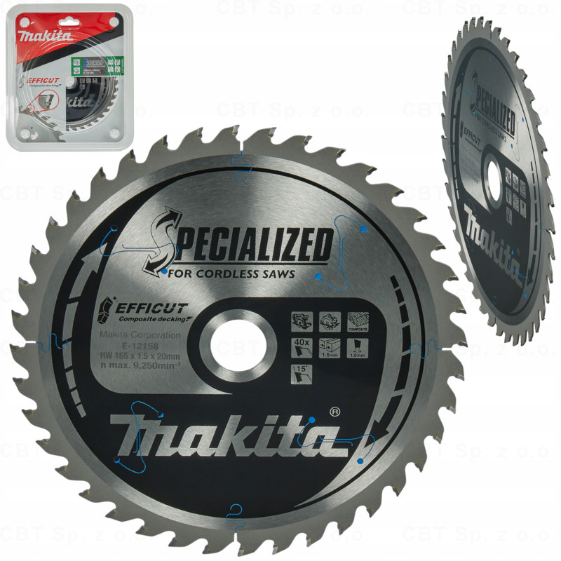 Tarcza tnąca EFFICUt 165 x 20mm 40z Makita