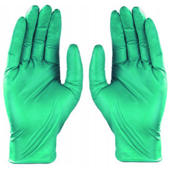Rękawice nitrylowe zielone 0,12mm grubości EURO-ONE rozmiar 10 (100 szt./opak) COVERGUARD