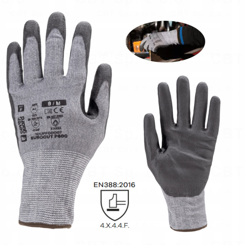 Rękawice odporne na przecięcia klasa F EUROCUT P600 rozmiar 8 COVERGUARD