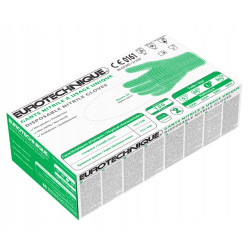 Rękawice nitrylowe zielone 0,12 mm grubości EURO-ONE rozmiar 8 (100szt./opak.) COVERGUARD