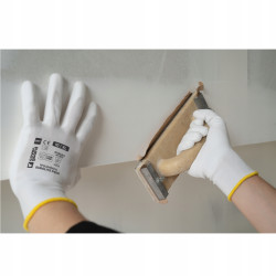 Rękawice białe bezszwowe LOW DMF EUROLITE P400 rozmiar 8 COVERGUARD