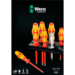 Zestaw wkrętaków Kraftform VDE Seria 100 + próbnik napięcia + wieszak 160 i/7
