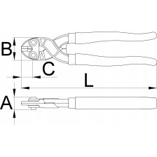 Szczypce tnące Boltshark z rowkiem - 469SHARK/4DP