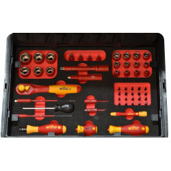Walizka L Tool case set - zestaw specjalny eMobility 62 części WIHA