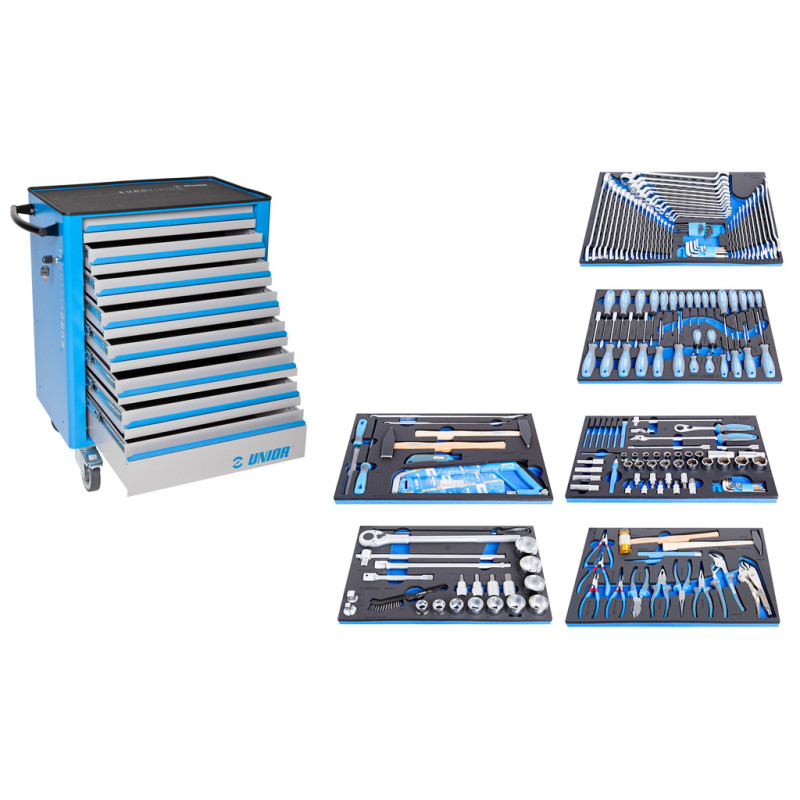 Wózek z zestawem narzędzi do ciężkich maszyn 1012A