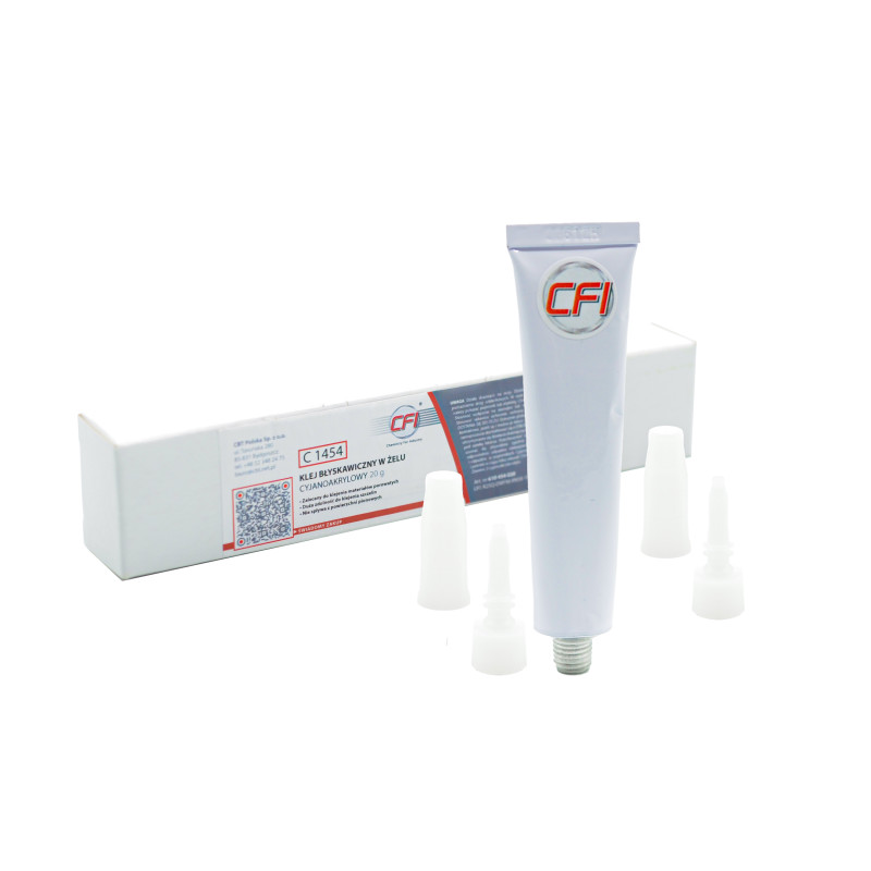 Klej błyskawiczny w żelu cyjanoakrylowy C 1454 20 g CFI