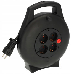 Przedłużacz bębnowy Vario Line VL2-X box kablowy 4 gniazda czarna