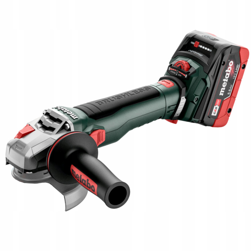 Akumulatorowa szlifierka kątowa WVB 18 LT BL 11-125 Quick w walizce metaBOX 165 L, z ładowarką AS