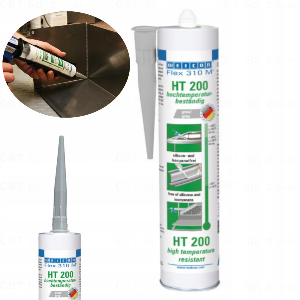 Klej polimerowy Flex 310 M HT 200 szary kartusz 310 ml Weicon
