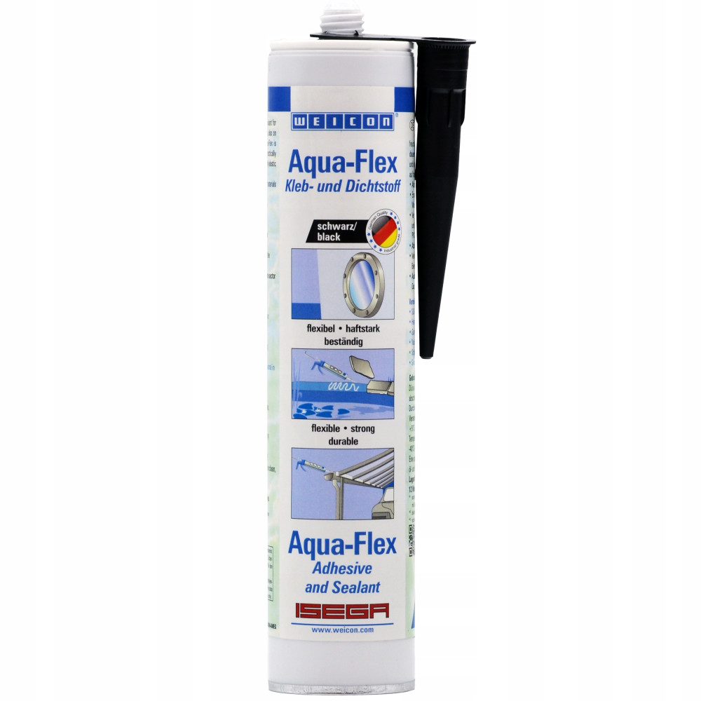 Klej polimerowy do powierzchni wilgotnych Aqua-Flex czarny 310 ml Weicon
