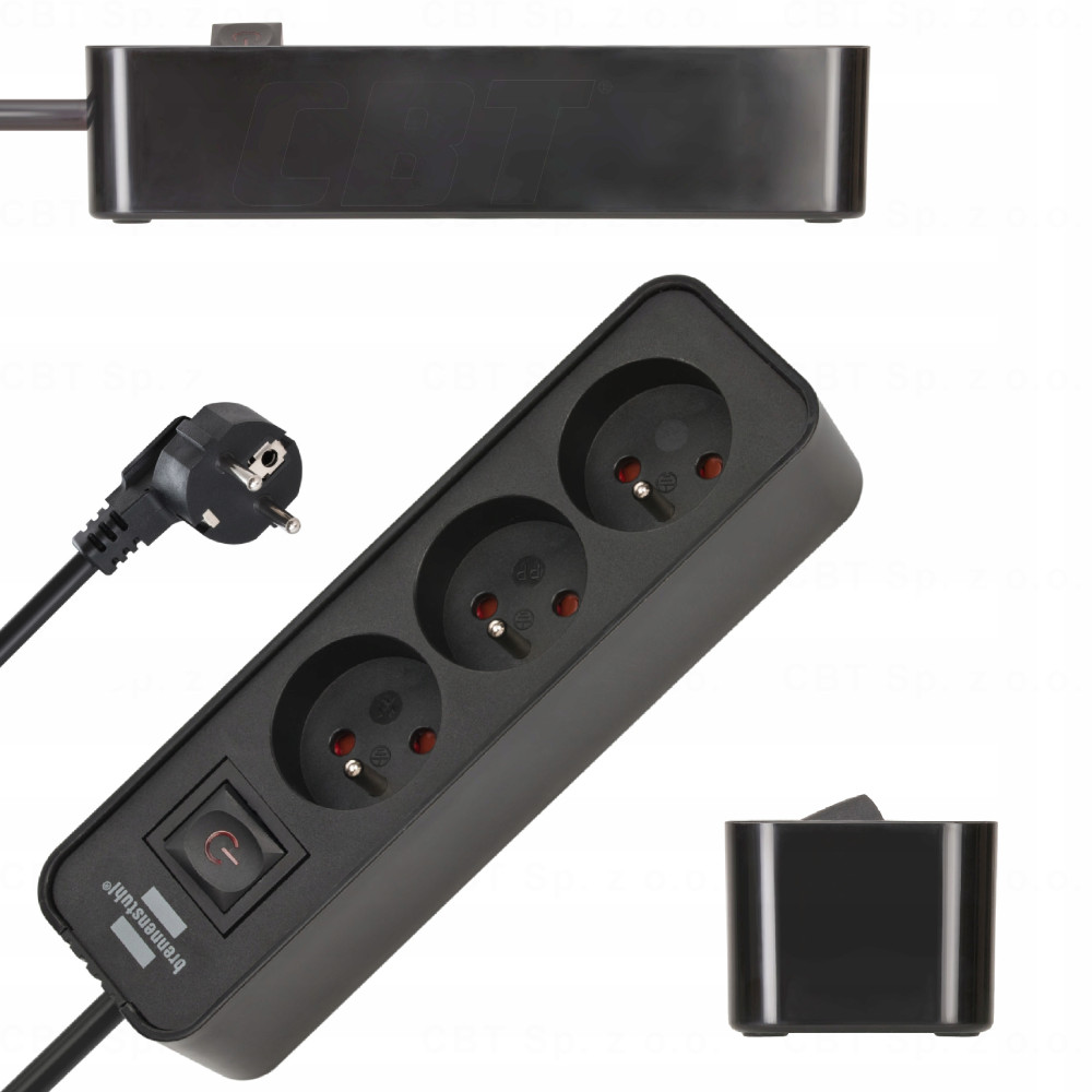 Listwa zasilająca 3 gniazda kabel 1,5 m Brennenstuhl