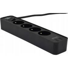 Listwa zasilająca Ecolor z gniazdem ładowania 2 x USB-C 4 gniazda kabel 1,5 m Brennnestuhl