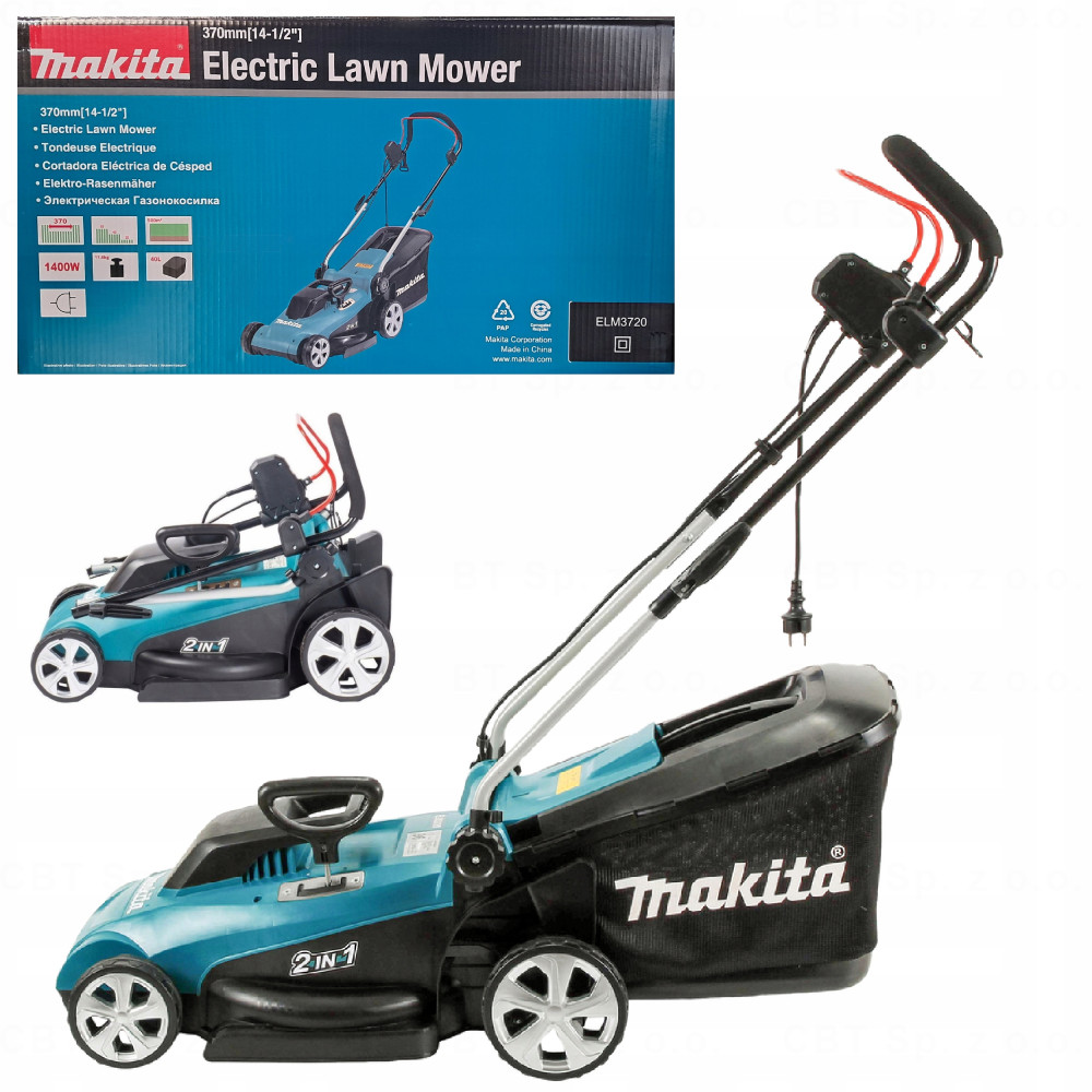 Elektryczna kosiarka do trawy ELM3720 Makita 1400 W 37 cm 40 l do 500 m