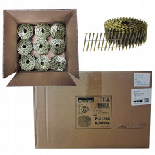 Gwoździe skrętno-proste 2,9 x 73 mm, bez pokrycia, karton 6750 szt. Makita