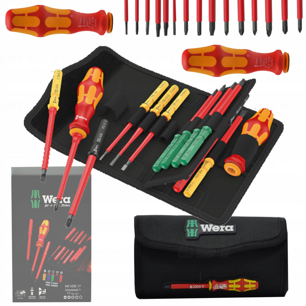 Wkrętaki izolowane VDE Kraftform Kompakt 17 szt. Wera