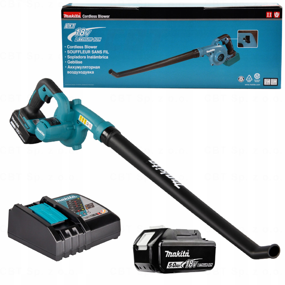 Dmuchawa akumulatorowa DUB186RT z ładowarką i akumulatorem 5 Ah Makita