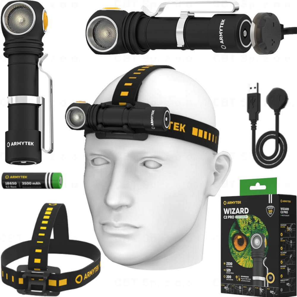 Latarka Wizard C2 Pro Magnet USB PCB cold ARMYTEK