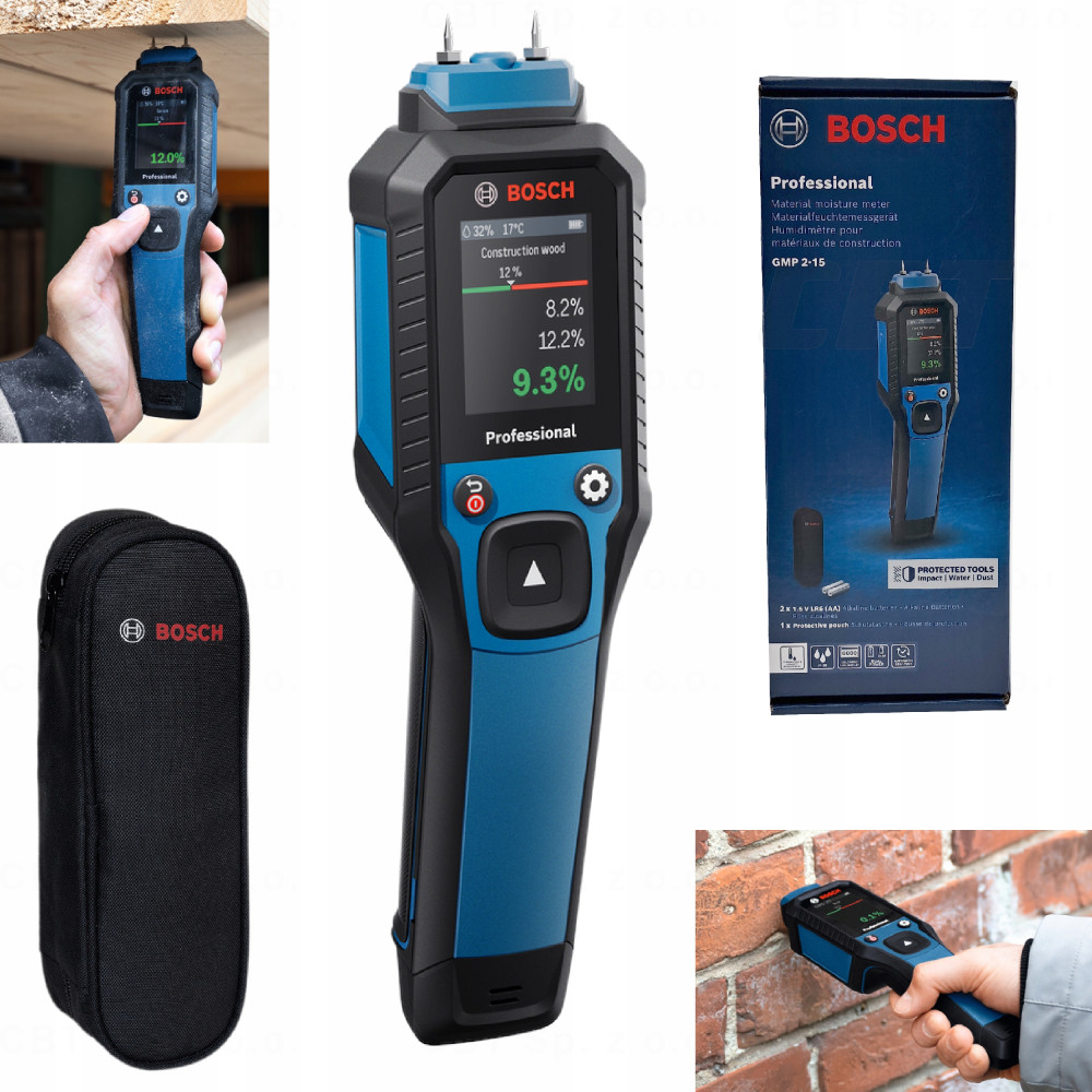 Cyfrowy miernik wilgotności GMP 2-15 Bosch