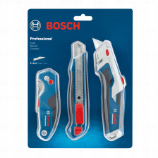Zestaw 3 noży + 6 zapasowych ostrzy Bosch Professional