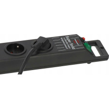 Listwa zasilająca 5 gniazd 2,5 m H05VV-F 3G1,5 czarna Super-Solid BRENNENSTUHL