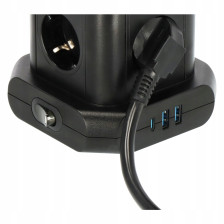 Listwa zasilająca wieża 8 gniazd 2m 3xUSB z włącznikiem BRENNENSTUHL